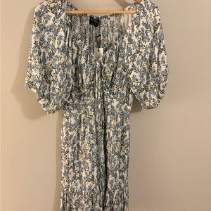 MINKPINK Blue and Green Floral Dress